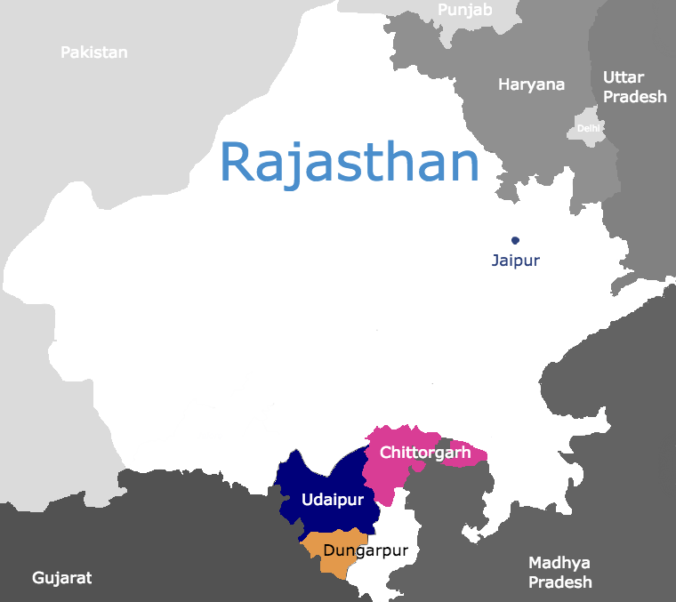 rajasthan districts map